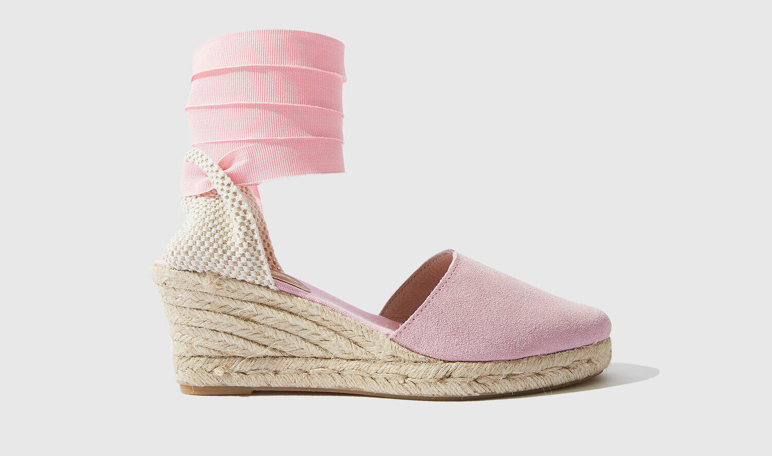 Scarosso Espadrilles Paloma Pink Suede Suede Leather Cover