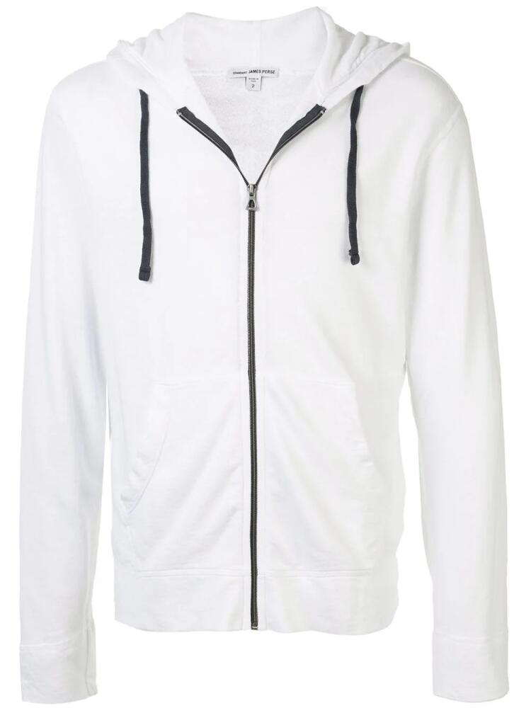 James Perse plain zipped hoodie - White Cover