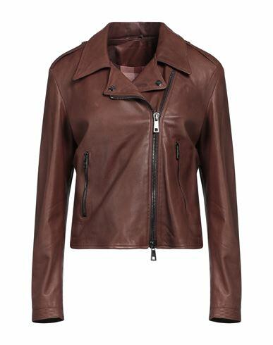 Giorgio Brato Woman Jacket Brown Leather Cover