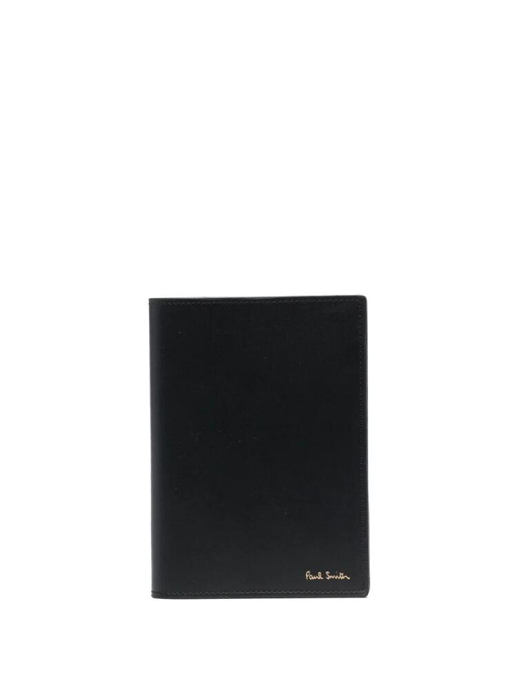 Paul Smith artist stripe-print leather cardholder - Black Cover