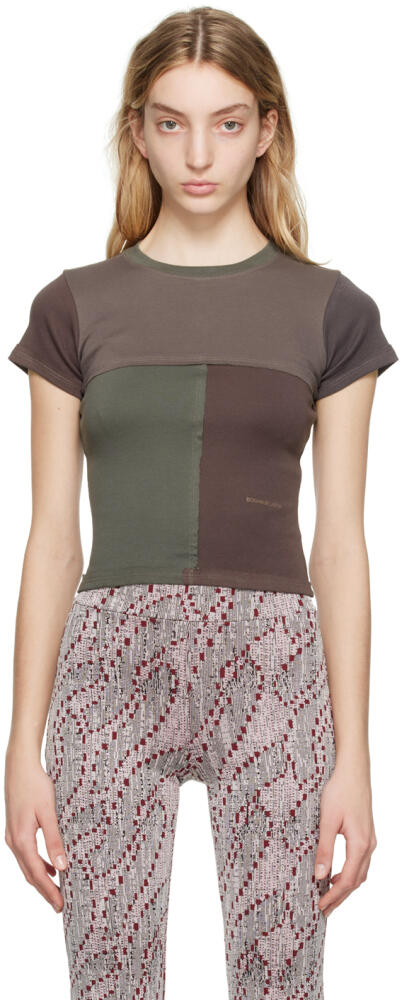 Eckhaus Latta Brown Lapped T-Shirt Cover