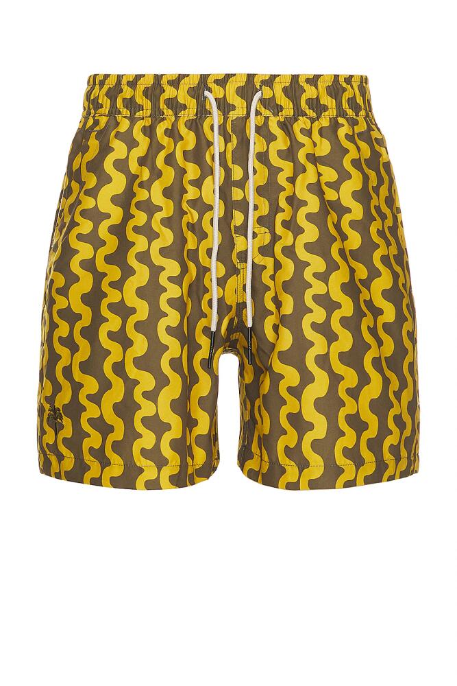 OAS Twine Swim Short in Yellow Cover