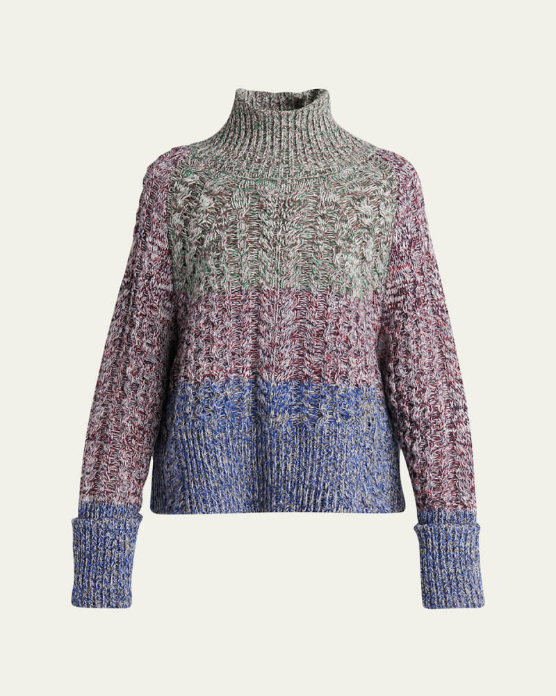 Golden Goose Journey Cable-Knit Turtleneck Sweater Cover