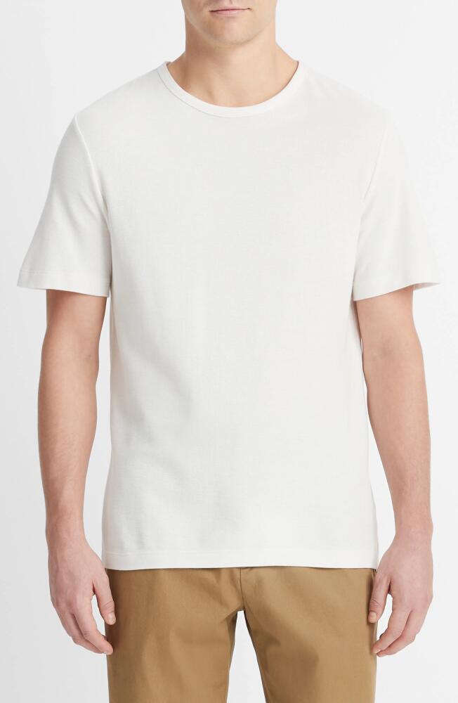 Vince Pima Cotton Piqué T-Shirt in Alabaster Cover