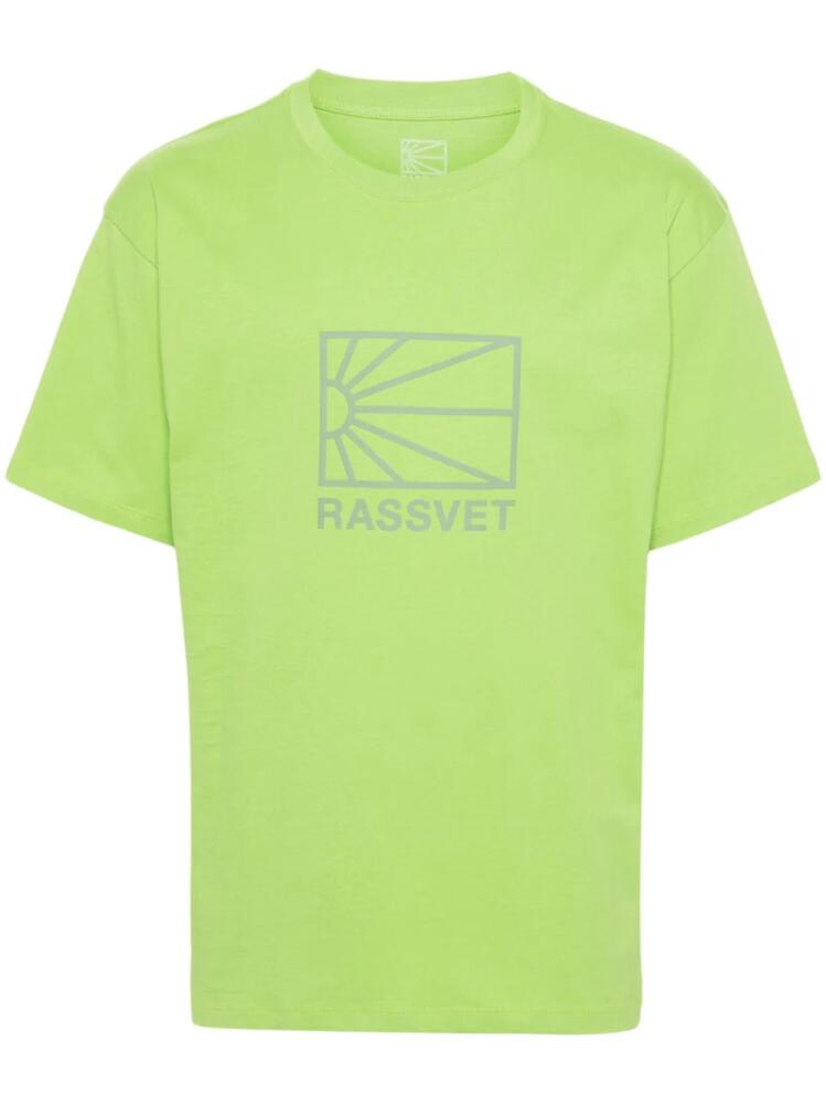 RASSVET logo-rubberised cotton T-shirt - Green Cover