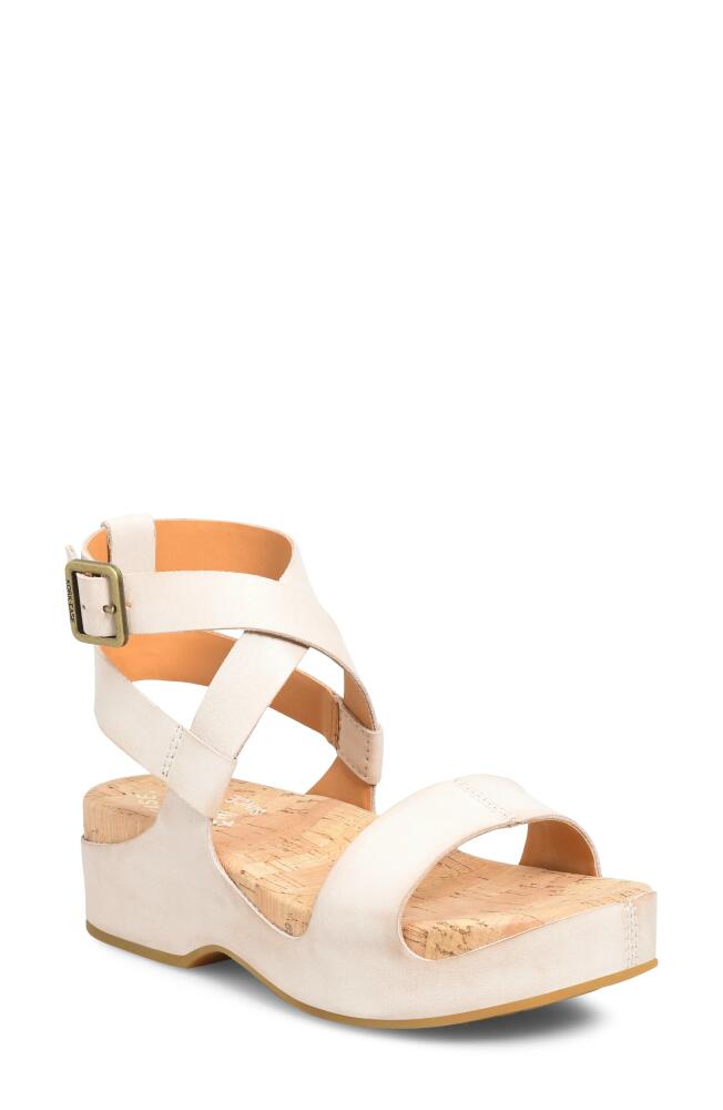 Kork-Ease Yadira Ankle Strap Platform Sandal in Natural Leather Cover