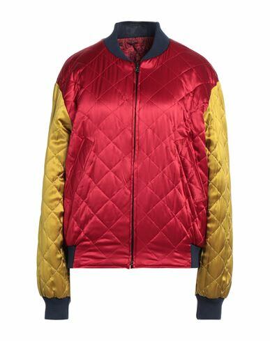 Pierre-louis Mascia Woman Jacket Red Polyester, Silk, Cotton Cover