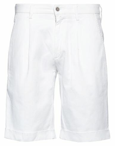 Michael Coal Man Shorts & Bermuda Shorts White Cotton, Linen, Elastane Cover