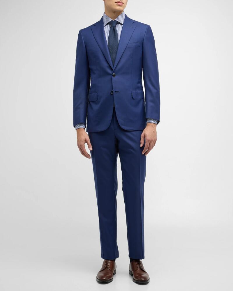 Brioni Men's Wool Sharkskin Suit Cover