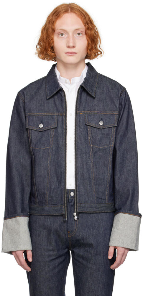 Helmut Lang Indigo Cuffed Denim Jacket Cover