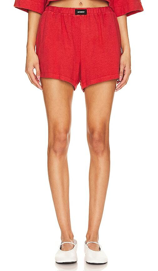 MONROW French Terry Gym Short in Red Cover