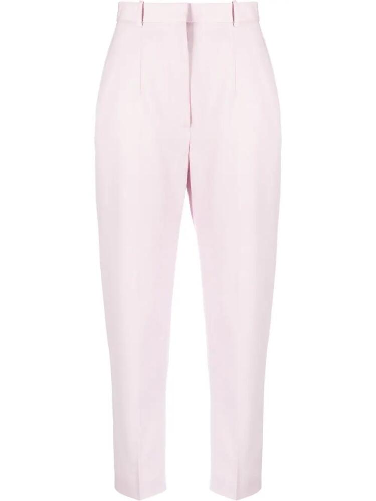 Alexander McQueen high-waist cigarette trousers - Pink Cover