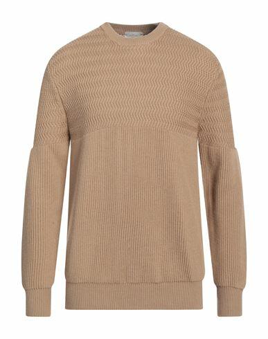 Altea Man Sweater Camel Virgin Wool Cover