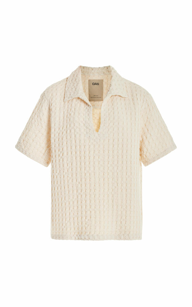 Oas - Jaffa Waffle-Knit Cotton Shirt - Ivory Cover