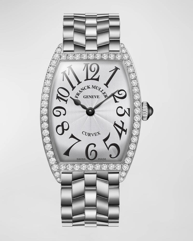 Franck Muller Ladies Curvex Stainless Steel Diamond Watch Cover