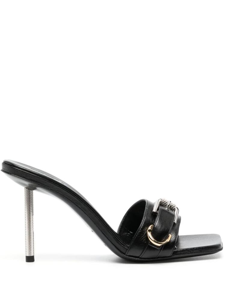 Givenchy Voyou 90mm leather mules - Black Cover