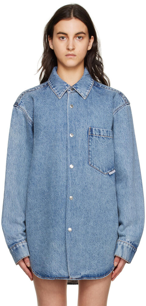 Alexander Wang Indigo Oversized Denim Shirt Cover