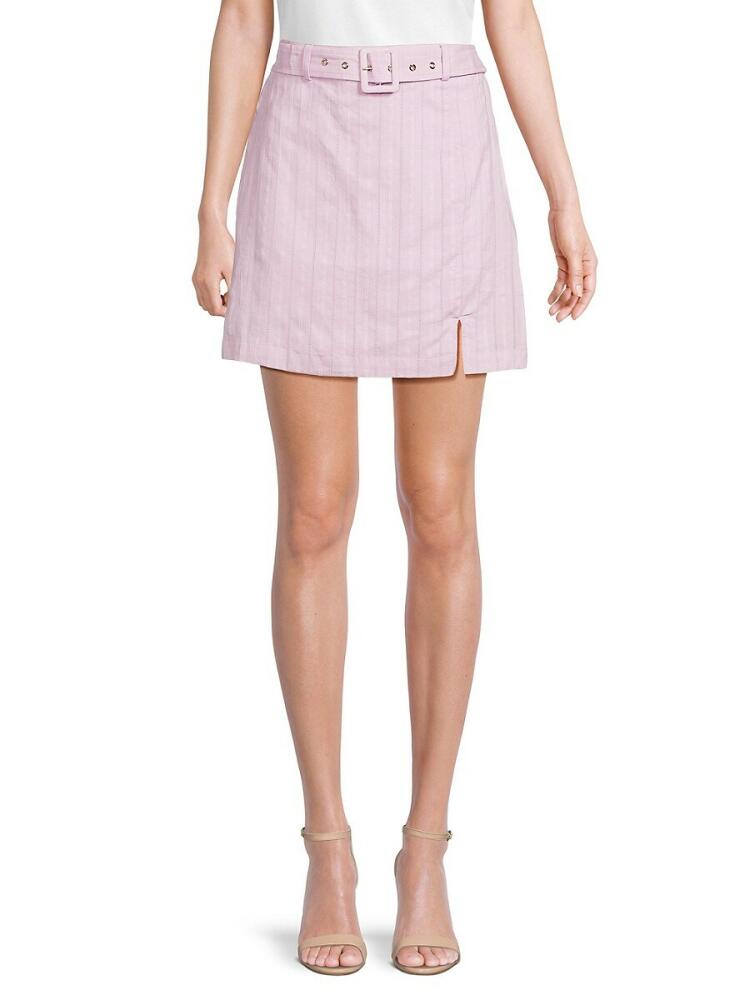 Lost + Wander Women's Lilac Belted Mini Skirt - Lilac Cover