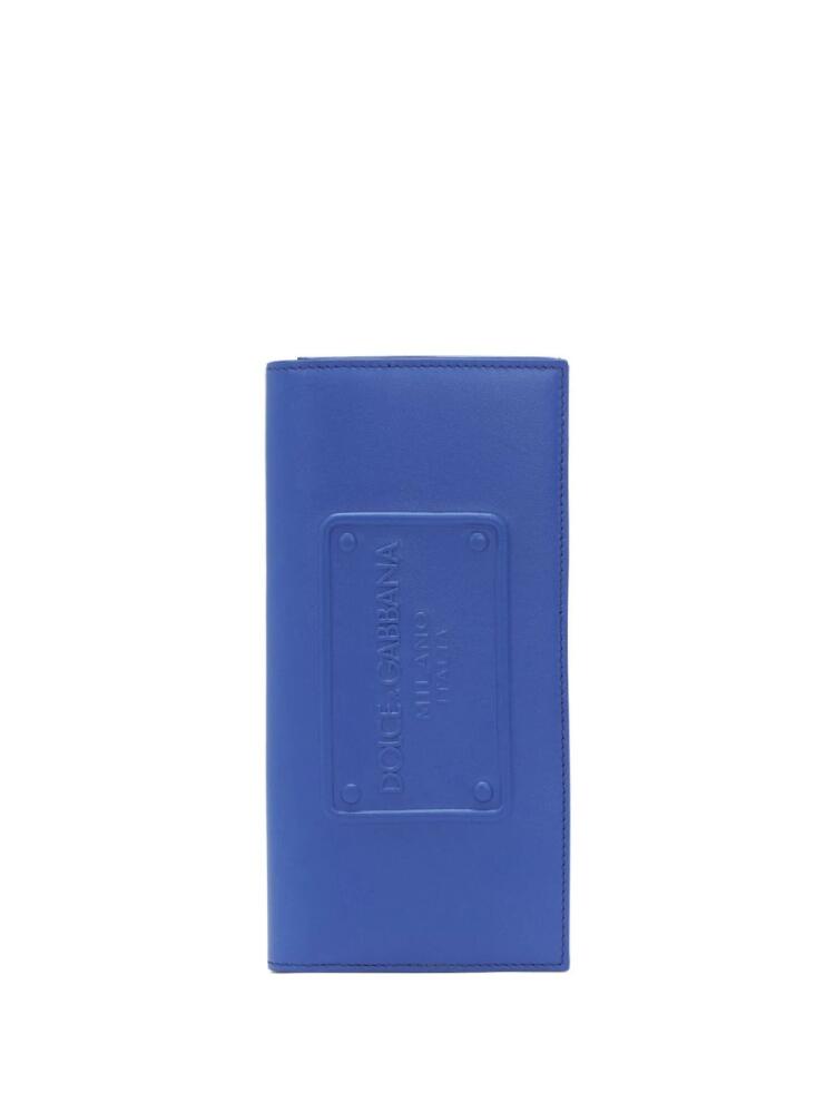 Dolce & Gabbana logo-embossed leather wallet - Blue Cover