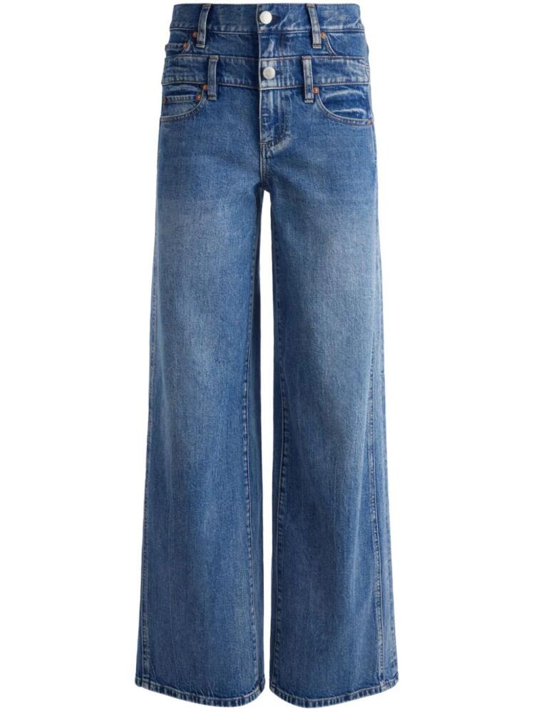 alice + olivia high-rise double-waistband jeans - Blue Cover