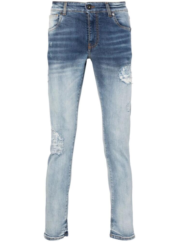 Salvatore Santoro distressed ripped skinny jeans - Blue Cover