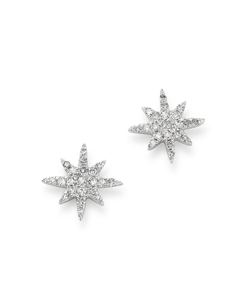 Meira T 14K White Gold Diamond Starburst Stud Earrings Cover