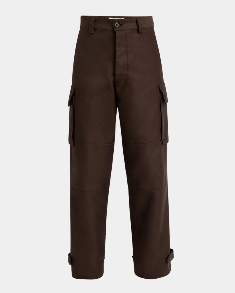 Marni Men's Compact Cotton Moleskin Cargo Pants Cover