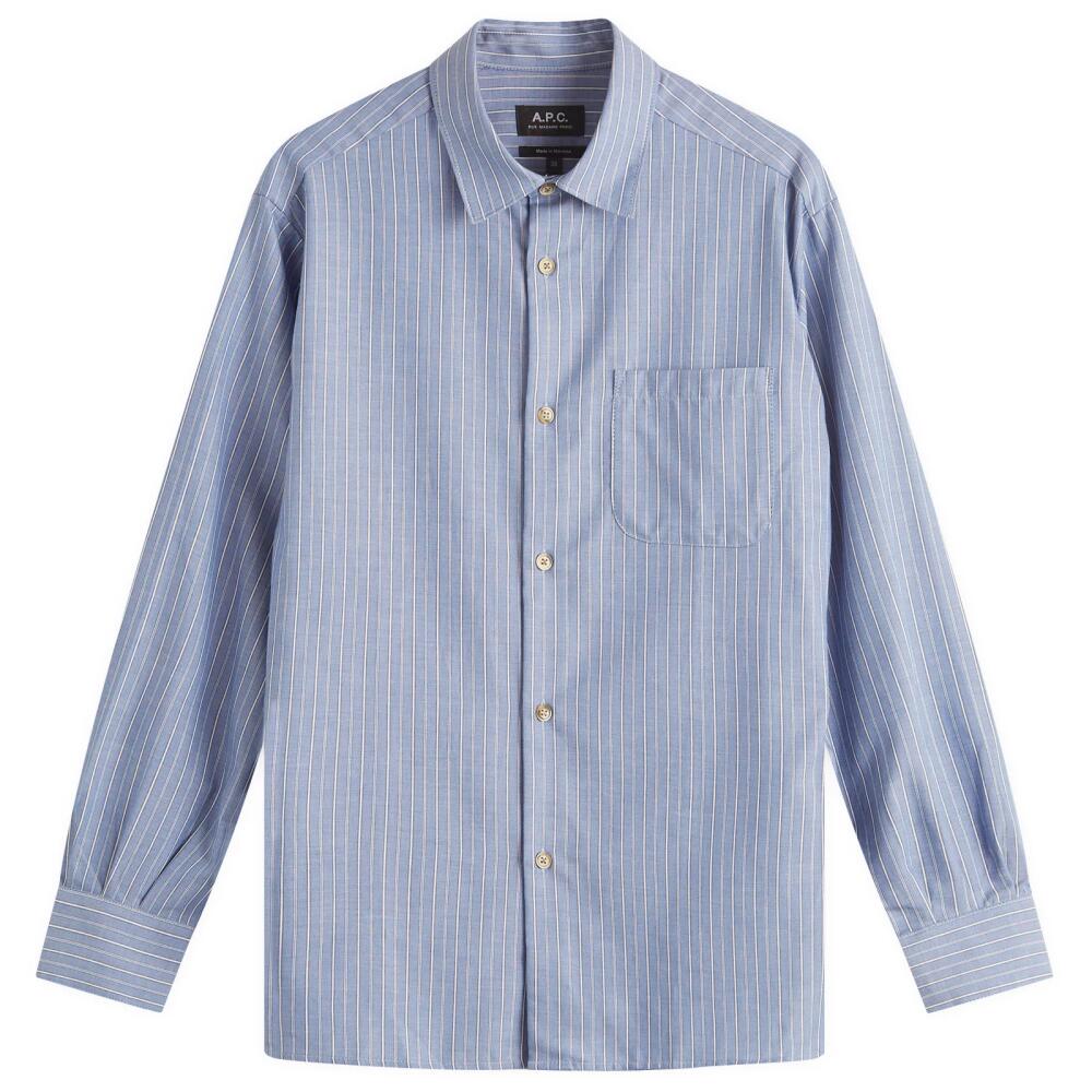 A.P.C. Women's Sela Shirt in Blue Cover