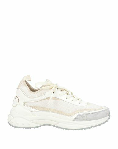 Valentino Garavani Woman Sneakers Light grey Leather, Textile fibers Cover