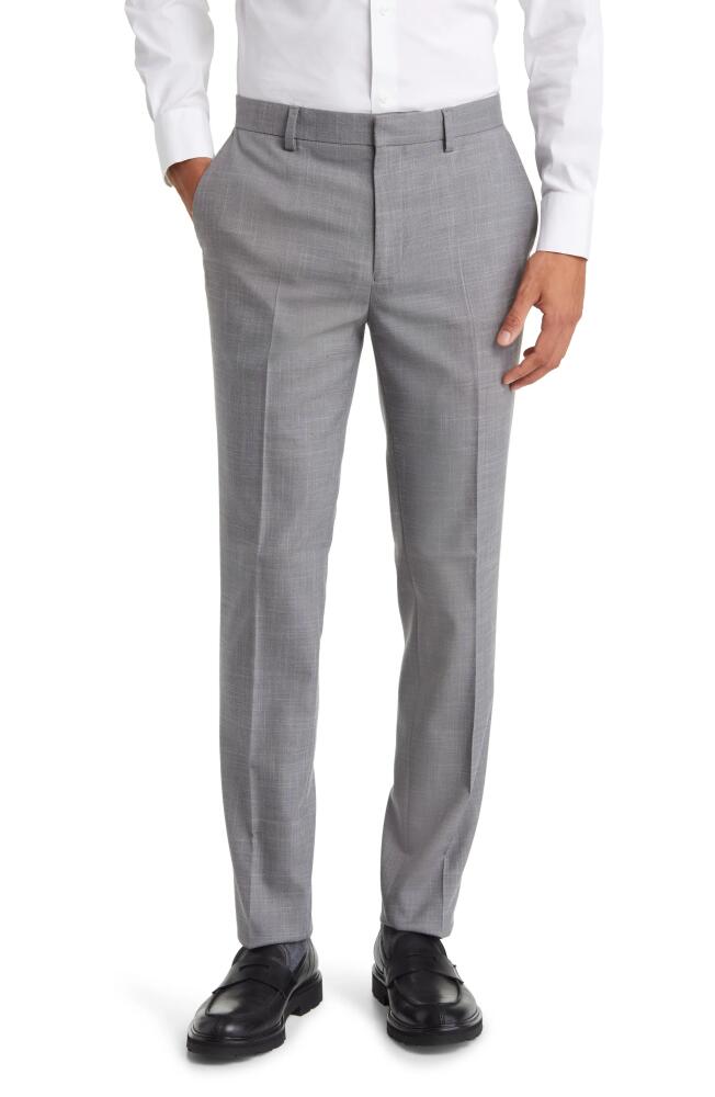 Topman Skinny Fit Stretch Flat Front Dress Pants in Grey Cover