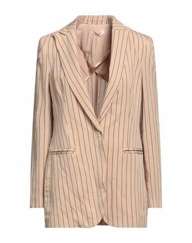 Kontatto Woman Blazer Beige Viscose, Polyester Cover