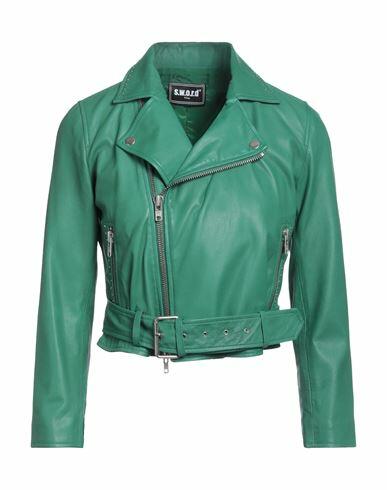 Sword 6.6.44 Woman Jacket Green Soft Leather Cover