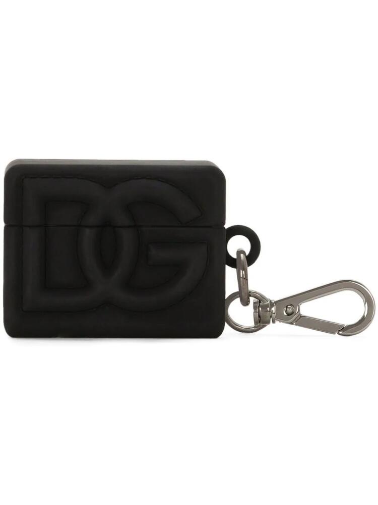 Dolce & Gabbana logo-embossed AirPods case - Black Cover