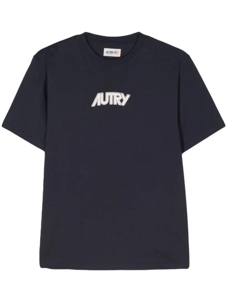 Autry logo-print cotton T-shirt - Blue Cover