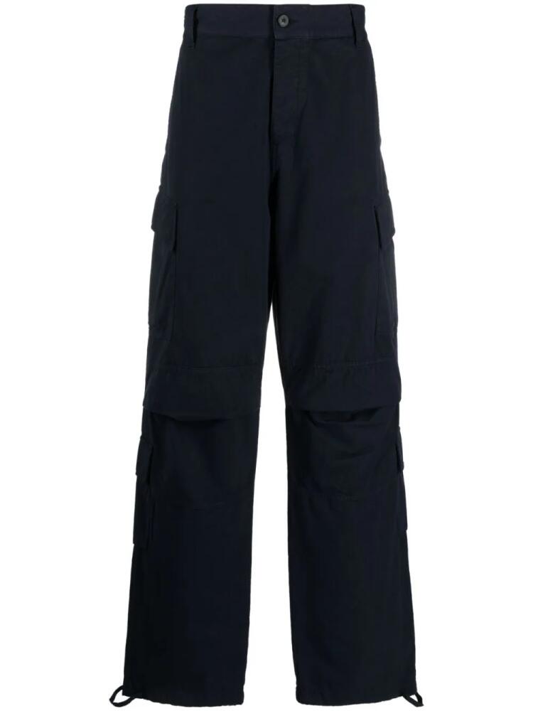 DARKPARK wide-leg straight trousers - Blue Cover