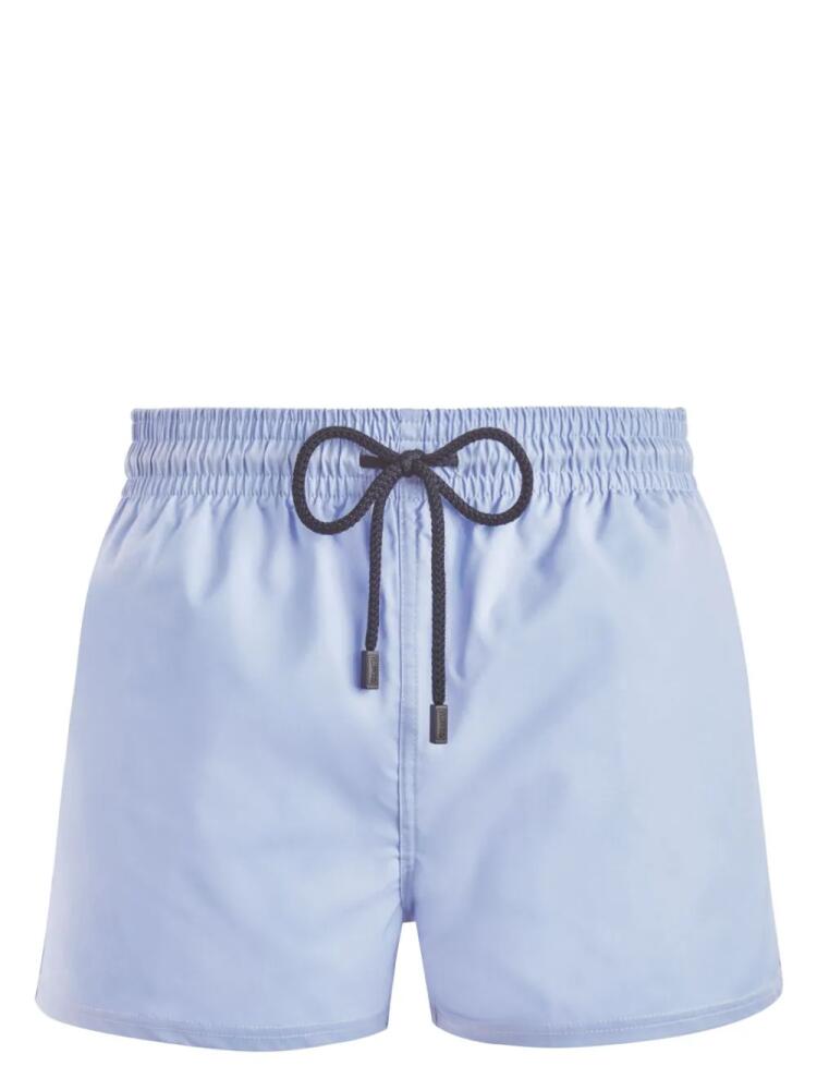 Vilebrequin logo-appliqué drawstring swim shorts - Blue Cover