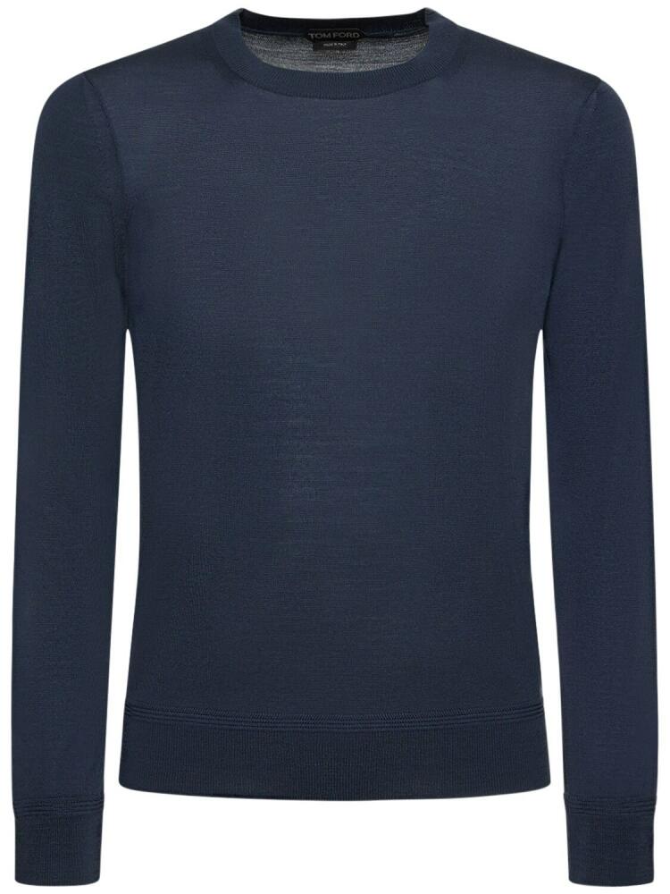 TOM FORD Fine Gauge Wool Knit Crewneck Sweater Cover