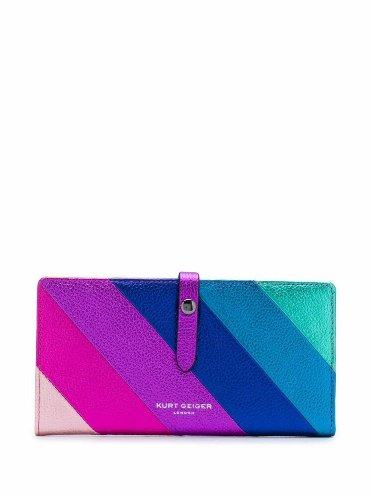 Kurt Geiger London diagonal stripes wallet - Pink Cover