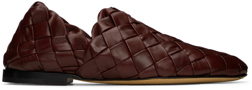 Bottega Veneta Burgundy Intrecciatio Slippers Cover