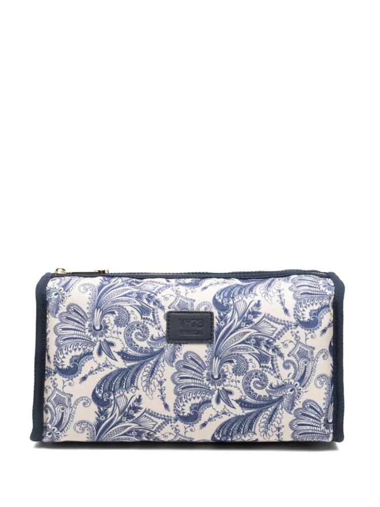 V°73 Anemone canvas make up bag - Blue Cover