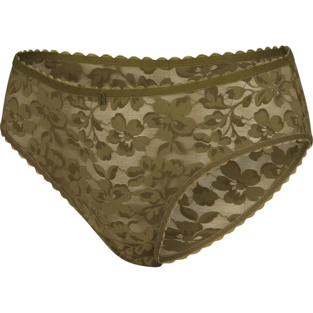 SAVAGE X FENTY Lavish Lace Hipster Briefs in Military Olive Green Cover