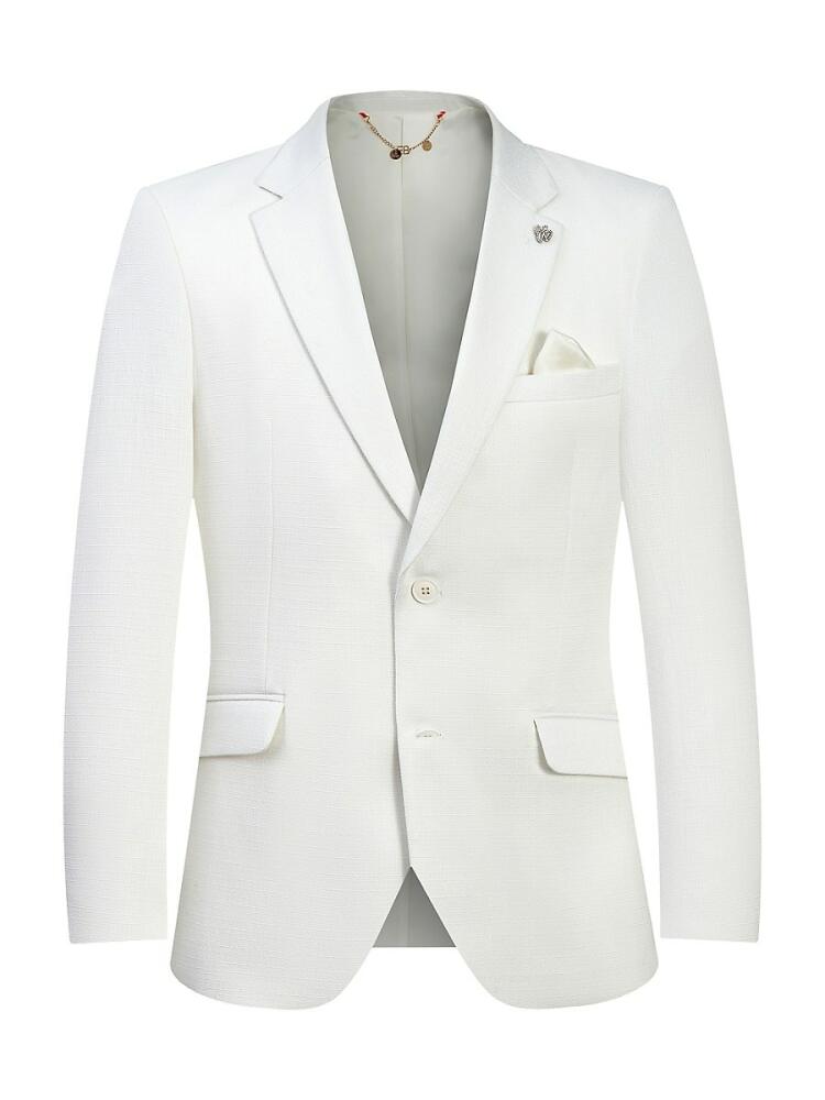 Elie Balleh Men's Slim Fit Packable Blazer - White Cover