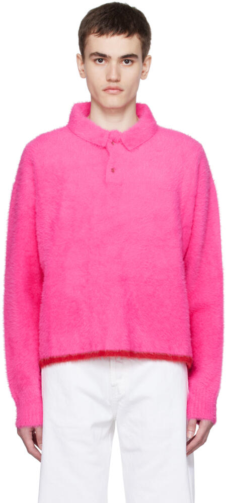 JACQUEMUS Pink Le Papier 'Le Polo Neve' Polo Cover