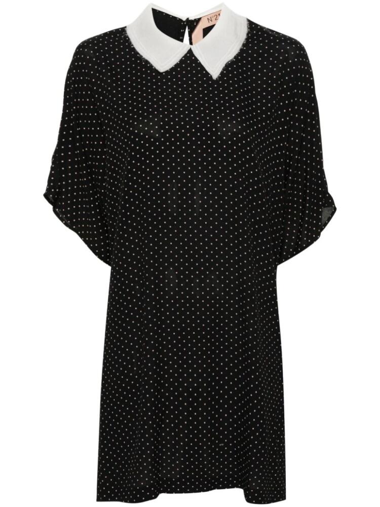 Nº21 polka dot-print mini dress - Black Cover