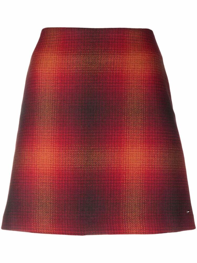 Tommy Hilfiger check-pattern wool skirt - Orange Cover