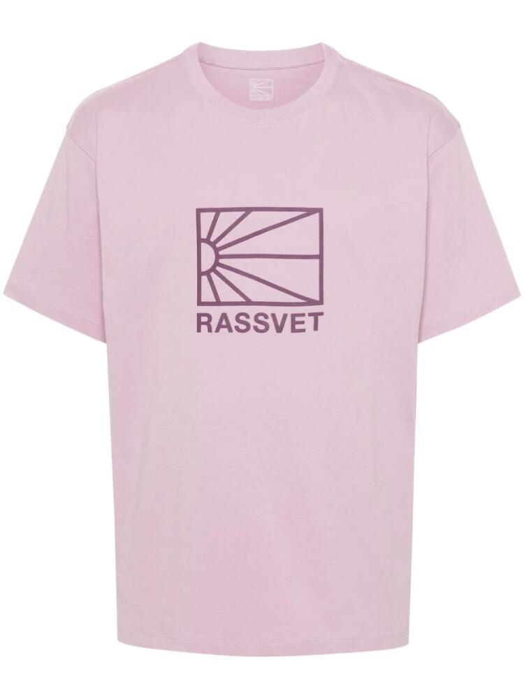 RASSVET logo-rubberised cotton T-shirt - Purple Cover