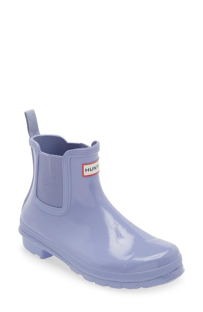 Hunter Original Gloss Waterproof Chelsea Boot in Drifting Thistle Cover