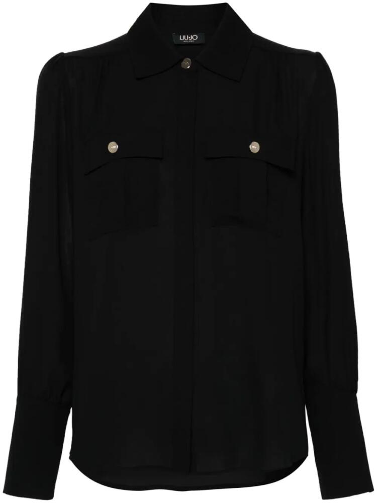 LIU JO crepe shirt - Black Cover