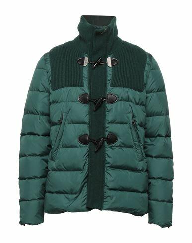 Bark Man Puffer Emerald green Polyamide, Wool Cover