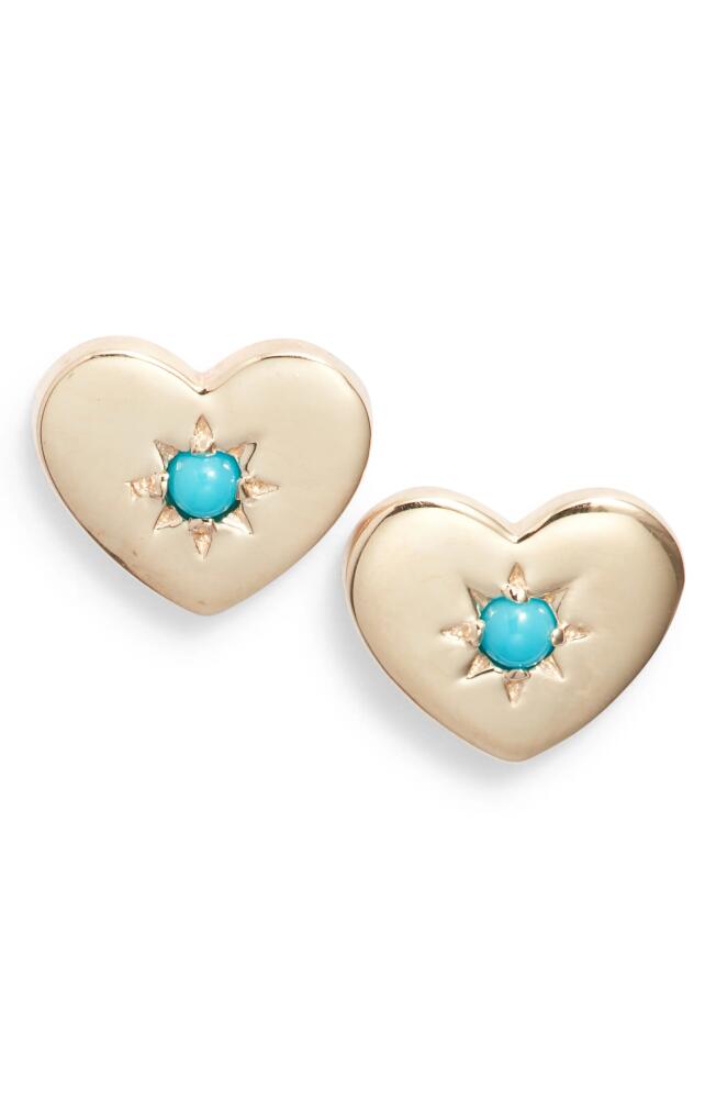 Anzie Love Letter Turquoise Heart Stud Earrings Cover